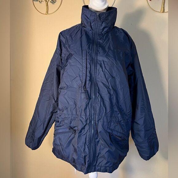 Columbia Navy Blue Fleece Lined Full Zip Vented Jacket Women's Medium - Picture 1 of 11